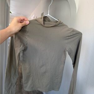 Skims Long Sleeve Olive Green Top